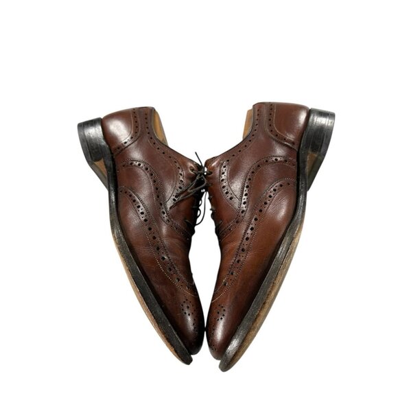 Johnston & Murphy Aristocraft Mens Size 9 E Brown Leather Wingtip Dress Shoes